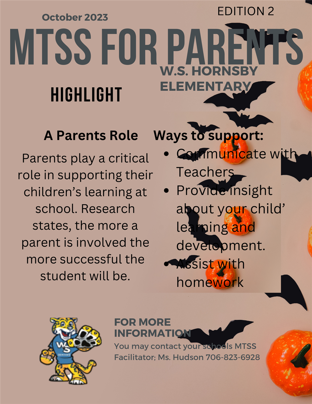 October Parent Announcement